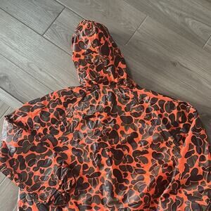 Lake 'N Trail Vinyl Camo Quilted Rain Jacket, Size XL, Vintage